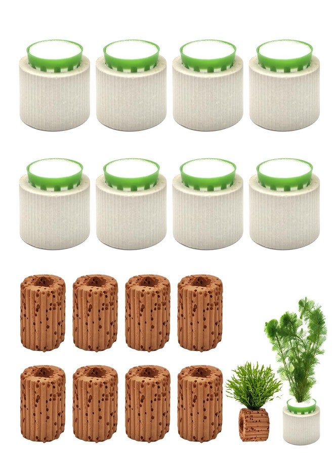 HEHIPLE 16 Pack Aquarium Plant Weights, Aquatic Plants Fixed Ring Set, Anti-Floating Ceramic Aquarium Plant Rings, Aquarium Landscape Decoration Fish Tank Accessories 1.8 x 1.3 Inch - Image 1